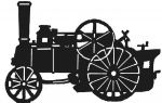 Large Steel Traction Engine Weathervane or Sign Profile - Laser cut 420mm